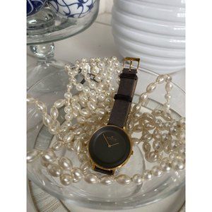 Skagen Grey Ditte Leather Band Watch